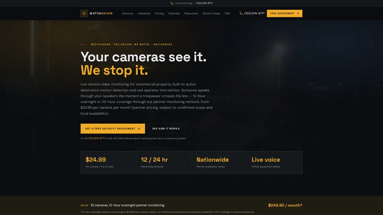 WatchHaven homepage
